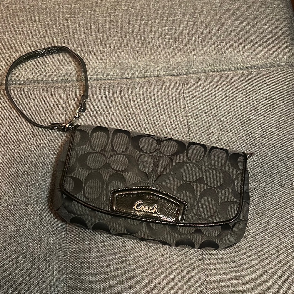 Coach black clutch